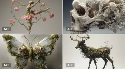 Plant Sculpture generated by AIGH AI Graphics Hub