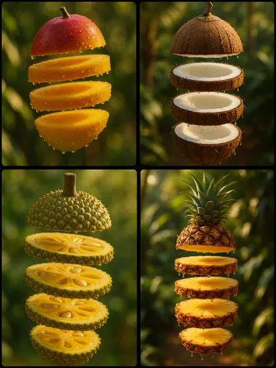 Create Levitating Sliced Fruit generated by AIGH AI Graphics Hub