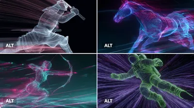 Neon Wireframe generated by AIGH AI Graphics Hub