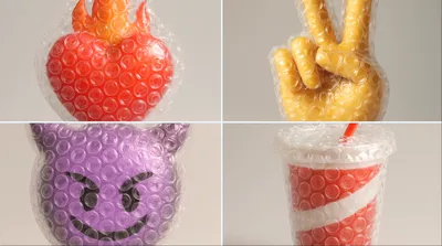 Cover Emoji with Bubble Wrap generated by AIGH AI Graphics Hub