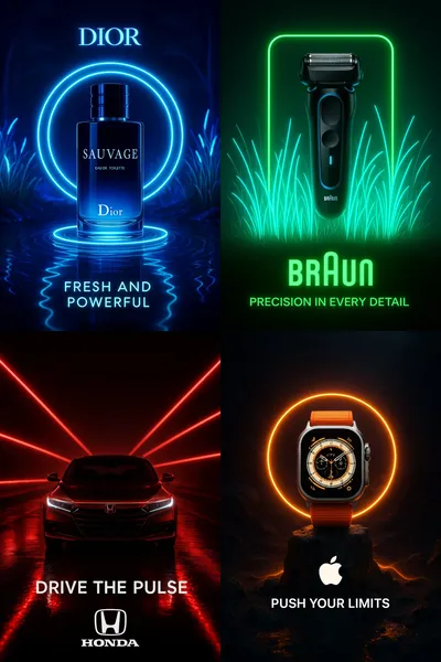 Neon Brand Reimagined generated by AIGH AI Graphics Hub