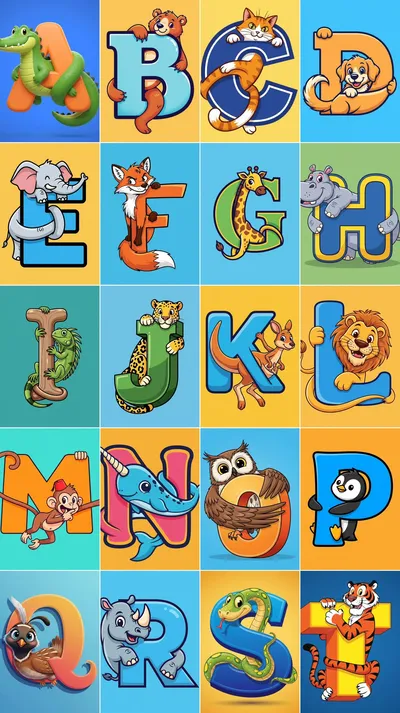 Alphabet Animals generated by AIGH AI Graphics Hub