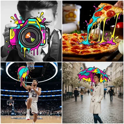 Objects turn into bold cartoon slime generated by AIGH AI Graphics Hub