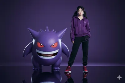 Character and Large Gengar generated by AIGH AI Graphics Hub