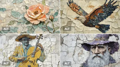 Mosaic Mural generated by AIGH AI Graphics Hub
