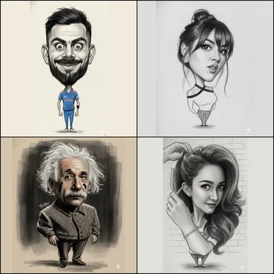 Pencil style big head comic generated by AIGH AI Graphics Hub