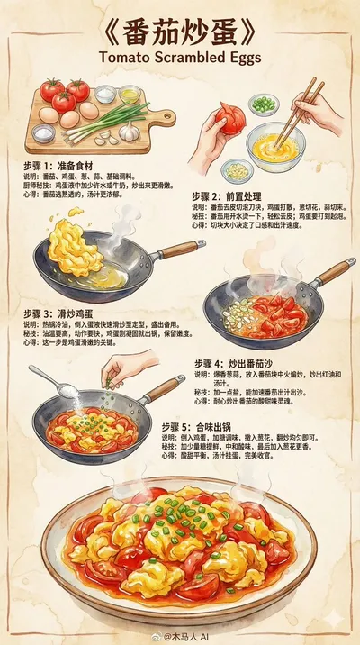 Recipe - Tomato Scrambled Eggs generated by AIGH AI Graphics Hub