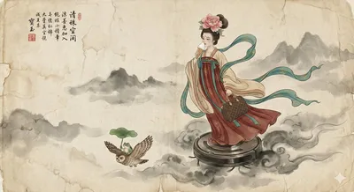 Traditional Chinese Gongbi Ink Painting - Fairy generated by AIGH AI Graphics Hub