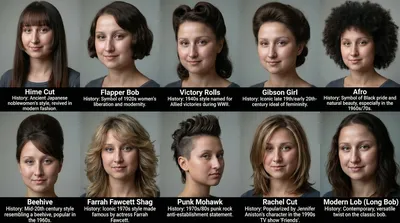 10 Different Hairstyles generated by AIGH AI Graphics Hub