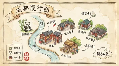 Chengdu Tourist Map generated by AIGH AI Graphics Hub