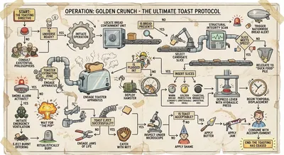 Toast Baking Flowchart generated by AIGH AI Graphics Hub