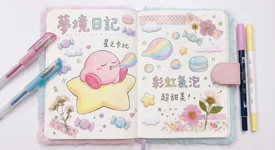 Pink Kirby blowing bubbles generated by AIGH AI Graphics Hub