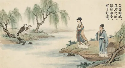 Painting based on ancient poetry generated by AIGH AI Graphics Hub