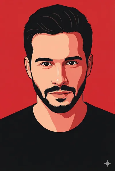 Modern vector poster portrait generated by AIGH AI Graphics Hub