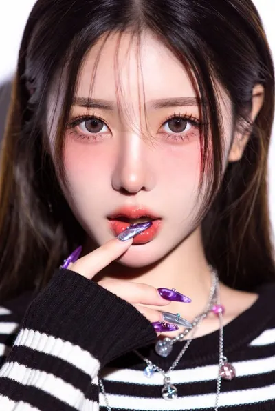 Ultra-close-up portrait of a young woman generated by AIGH AI Graphics Hub