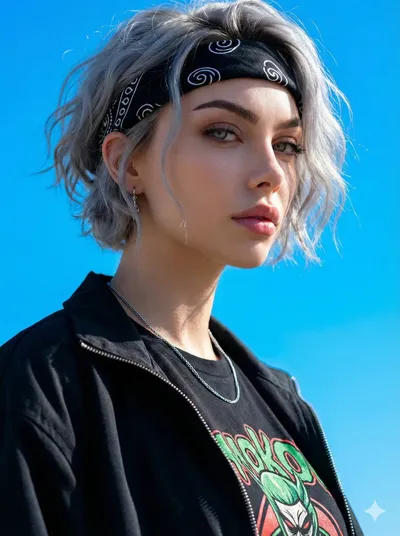 Modern avant-garde girl close-up generated by AIGH AI Graphics Hub