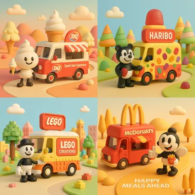 3D Snack Cartoon World generated by AIGH AI Graphics Hub