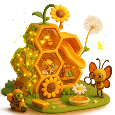 Bee Science City generated by AIGH AI Graphics Hub